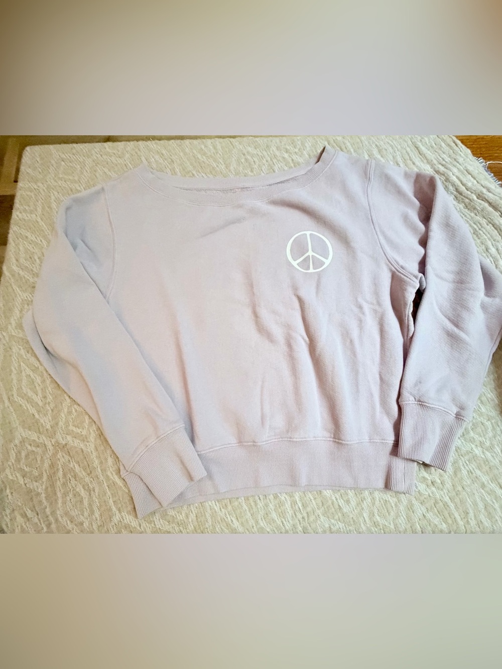 Spiritual Gangster Lavender Off Shoulder Sweatshirt